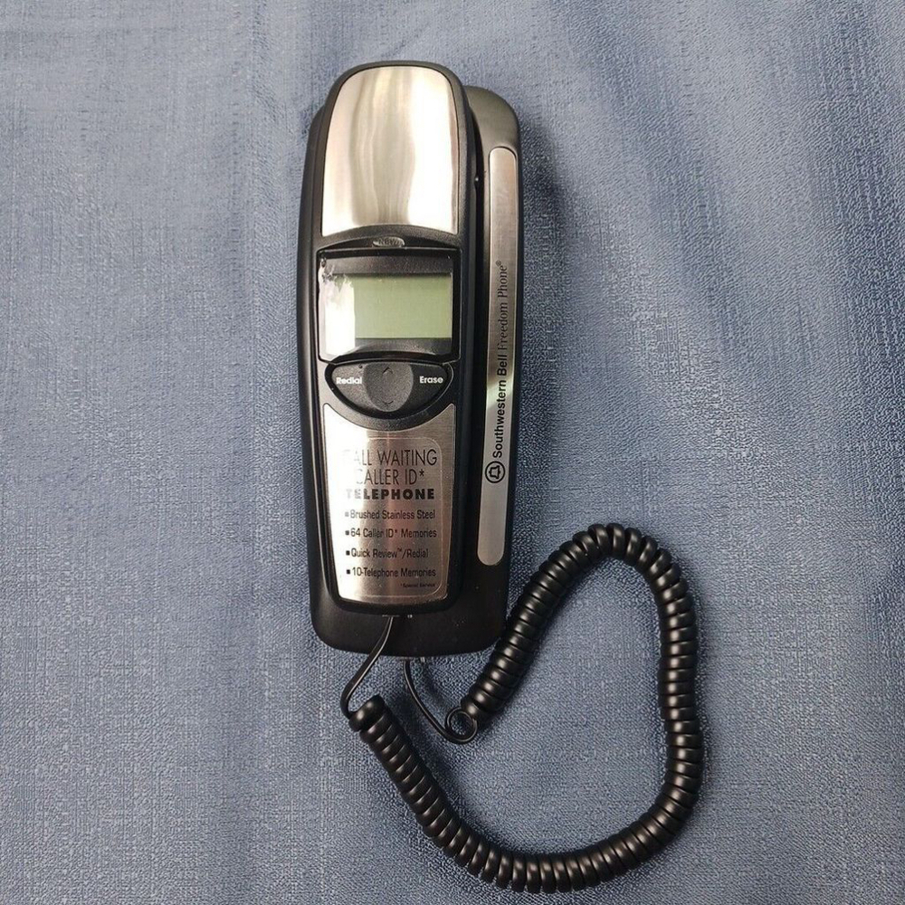 Southwestern Bell Freedom Phone Caller ID Black Stainless